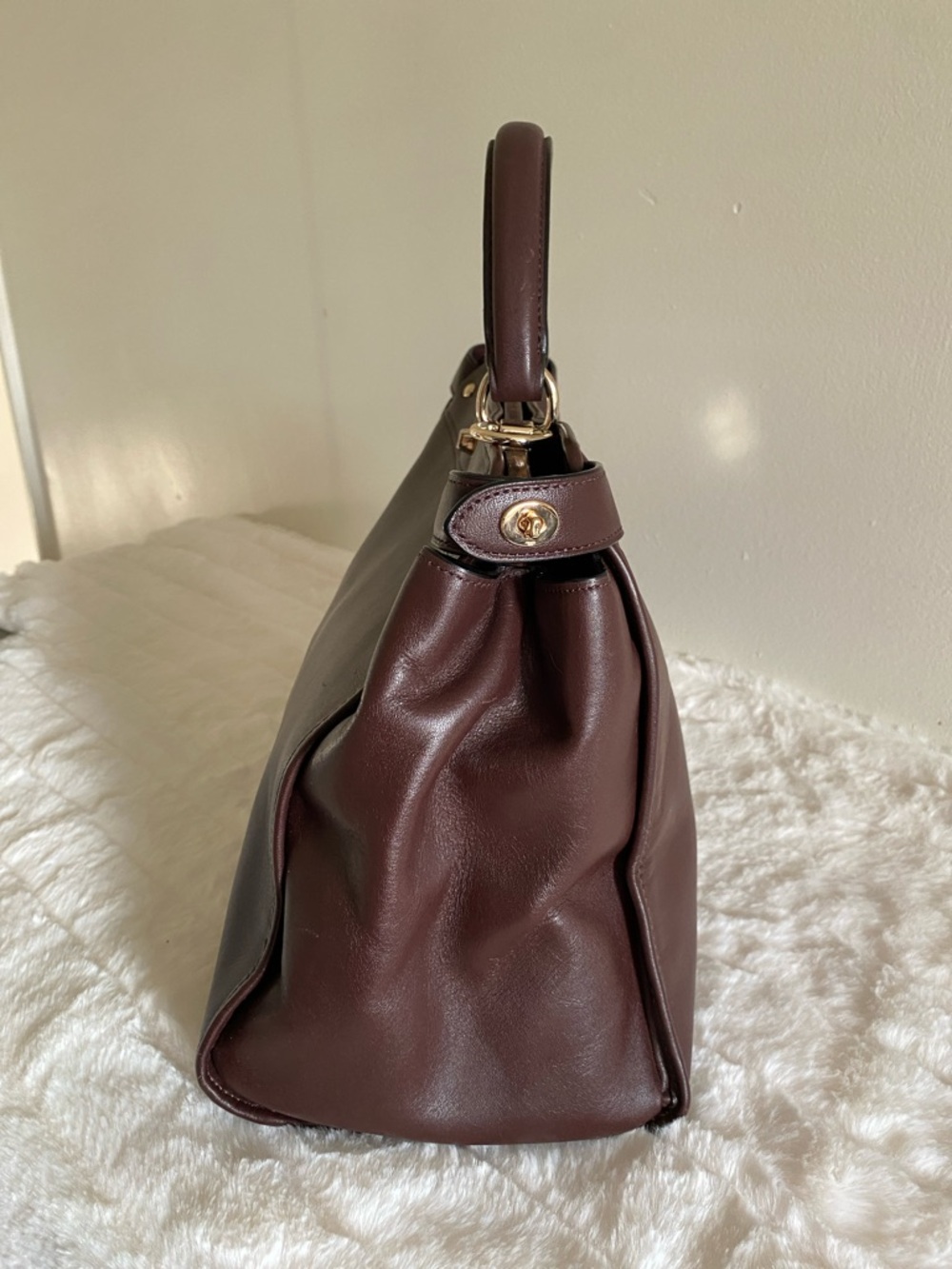 COACH Gramercy Leather Satchel in Oxblood - Picture 5 of 16